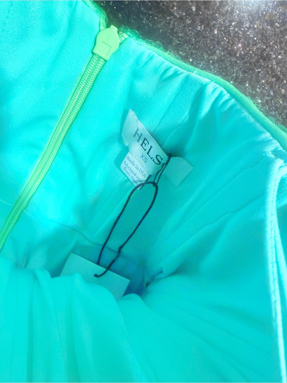 Helsi Linda Strapless Mini Dress in Seafoam Sequin embellishment Size NWT - Picture 8 of 8